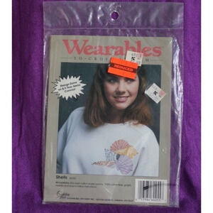 Wearable to cross stitch Shells